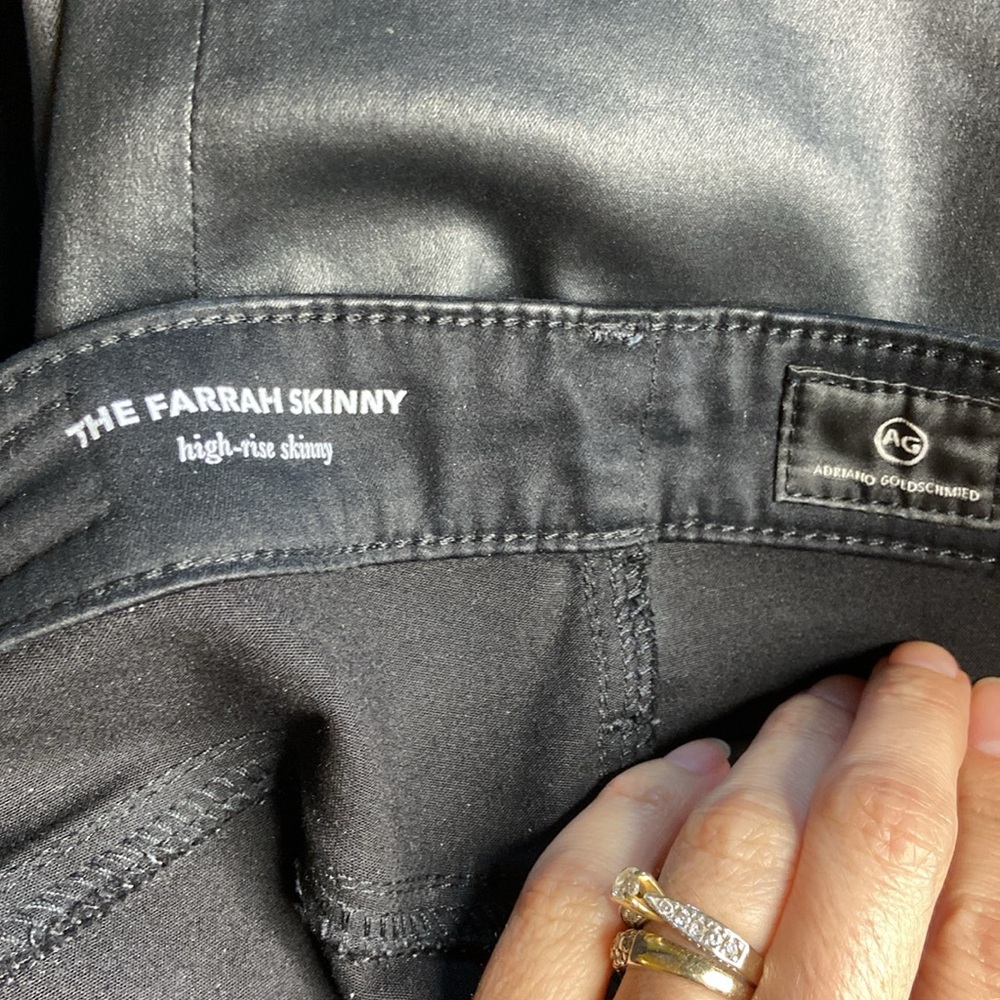 AG Farrah High-Rise Ankle Faux Leather Skinny Pants. Size 27R - Picture 14 of 14